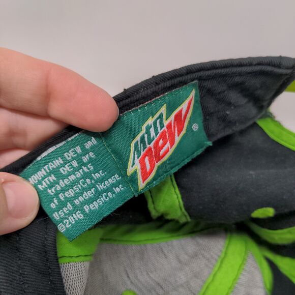 Mountain Dew Snapback Hat Multicolor One Size Adjustable Embroidered 6 Panel - Picture 7 of 7